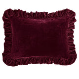 Stella Faux Silk Velvet Ruffled Dutch Euro Pillow