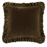 Stella Faux Silk Velvet Ruffled Euro Sham