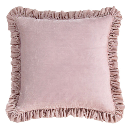 Stella Faux Silk Velvet Ruffled Euro Sham