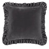 Stella Faux Silk Velvet Ruffled Euro Sham