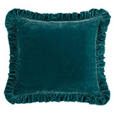 Stella Faux Silk Velvet Ruffled Euro Sham