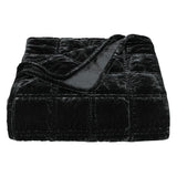 Stella Faux Silk Velvet Double Box Stitch Throw