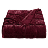 Stella Faux Silk Velvet Double Box Stitch Throw