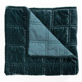 Stella Faux Silk Velvet Double Box Stitch Throw