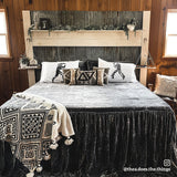 Stella Faux Silk Velvet Bedspread Set