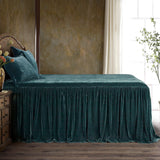 Stella Faux Silk Velvet Bedspread Set