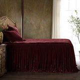 Stella Faux Silk Velvet Bedspread Set