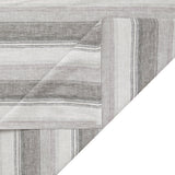 100% French Flax Linen Variegated Stripe Duvet Cover Set, Charcoal