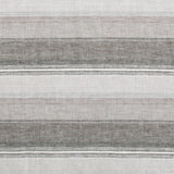100% French Flax Linen Variegated Stripe Duvet Cover Set, Charcoal