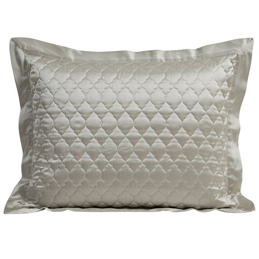 High Shine Satin Quatrefoil Quilt Pillow Sham Set