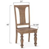 Colonial Plantation 18" Dining Chair in Weathered Teak