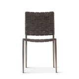 Copenhagen 18" Dining Chair in Black Buffalo Leather and Iron