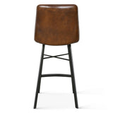Essex Murphy 18" Counter Chair in Chestnut Leather