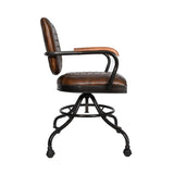 Essex Oden 24" Desk Chair in Antique Whiskey Top Grain Leather