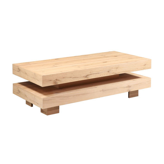 Flagstaff 55" Coffee Table in Natural Distressed Oak