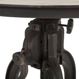 Industrial Loft 24" Adjustable Side Table in Matte Black