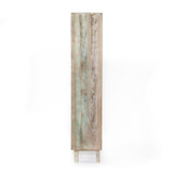 Ibiza 31" Bookshelf in Vintage Teal Reclaimed Wood