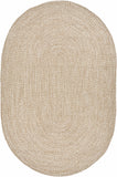 Cream Braided Faux Jute Outdoor Rug