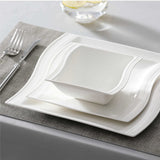 Flora Marble Grey 26 Piece Dinnerware Set