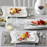 Flora Marble Pink 26 Piece Dinnerware Set