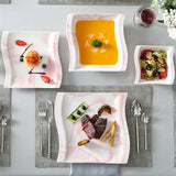 Flora Marble Grey 26 Piece Dinnerware Set