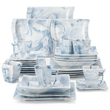Flora Marble Grey 30 Piece Dinnerware Set
