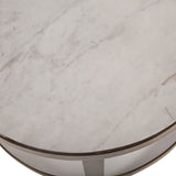 Michaelangelo 22" Nesting Side Tables with White Marble Top