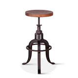 Organic Forge 14" Adjustable Stool in Raw Walnut