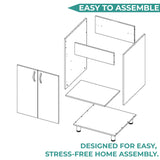 Foster Two Door Utility Tub and Sink, Freestanding Cabinet with 2 Interior Storager Shelves, Utility Sink for Laundry Rooms or Garage