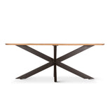 Rapallo 82" Dining Table in Natural Mango Wood and Iron