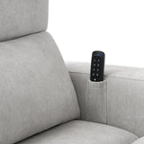 Moussea Modern Chenille Power Reclining Sofa with Sofa Bed Functionality