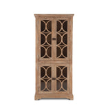 San Rafael 38" Tall Glass Cabinet in Antique Oak