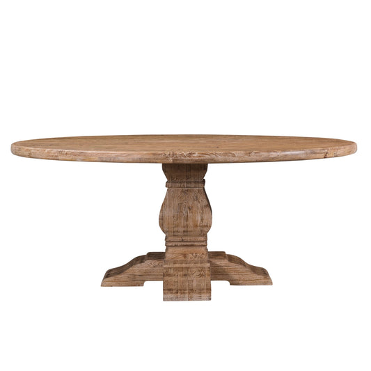 San Rafael 72" Round Dining Table in Antique Oak