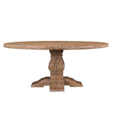 San Rafael 72" Round Dining Table in Antique Oak