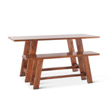 Savannah 75" Gathering Table in Cinnamon Brown