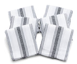 Black Dish Towels - Striped Cleaning Towels