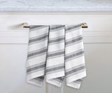 Black Dish Towels - Striped Cleaning Towels