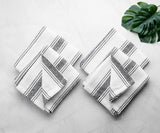 Black Dish Towels - Striped Cleaning Towels