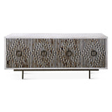 Taara 72" Sideboard with Horn and Wood Inlay on Metal Base