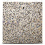 Taara 40" Square Coffee Table with Wood and Horn Inlay