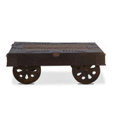 Vintage Industrial 48" Wheeled Coffee Table