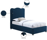 Felix Mid Century Modern Bed with Curved Headboard and Espresso Legs for Stylish Comfort and Elegance