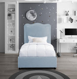 Felix Mid Century Modern Bed with Curved Headboard and Espresso Legs for Stylish Comfort and Elegance