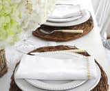 Gold napkins - White Napkins