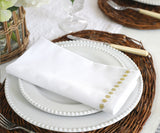 Gold napkins - White Napkins