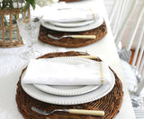 Gold napkins - White Napkins