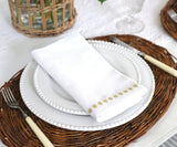 Gold napkins - White Napkins
