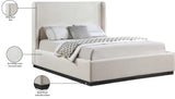 Flynn Linen Textured Wingback Bed - Luxurious Comfort and Contemporary Design for Your Bedroom Sanctuary