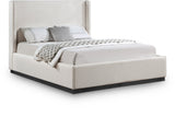 Flynn Linen Textured Wingback Bed - Luxurious Comfort and Contemporary Design for Your Bedroom Sanctuary