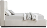 Flynn Linen Textured Wingback Bed - Luxurious Comfort and Contemporary Design for Your Bedroom Sanctuary